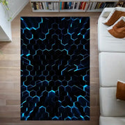 3D Geometric Gaming Room Large Carpet Abstract Eye-catching Floor Mat Man's Cave  Bedroom Rug Living Room Home Decor Sofa Rug