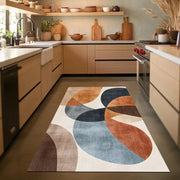 Abstract Shapes Shades Brown Modern Area Rug Boho Dorm Decor Modern Art Contemporary Rugs Living Room Decor Brown Details Rug