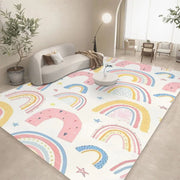 VIKAMA Printed Carpet Mats Anti-slip Machine Washable Flannel Rugs For Home Living Room Children's Play Mats living