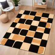 Modern Drip Checkered Rug Black & White Chessboard Pattern Carpet for Living Room Bedroom Home Decoration Carpets