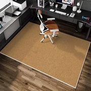 Modern Office Rugs Blue Gray Brown Colors Ergonomic Chair Desk Setup Computer Workstation Floor Mats