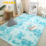VIKAMA Tie-Dye Large Carpet Living Room Fluffy Floor Mat Super Soft Children's Room Non-Slip Home Decoration Bedroom Rug Washabl