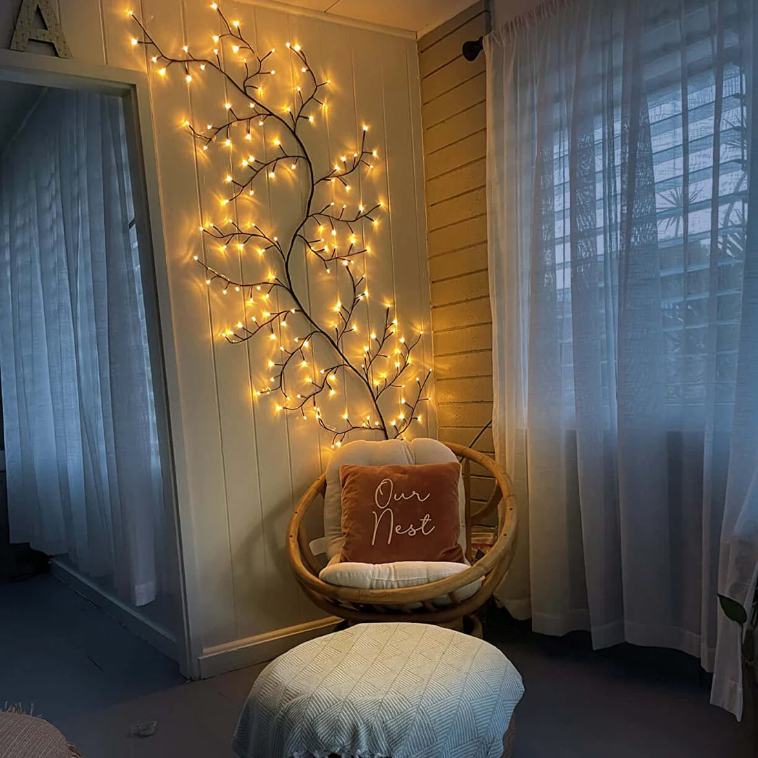Winter Holiday Rattan Glow Light