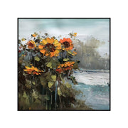 Countryside Sunflower Landscape Canvas Art