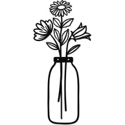 Flower Silhouette Metal Wall Hanging Art Decor