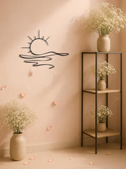Modern Abstract Sun Line Metal Iron Wall Decor