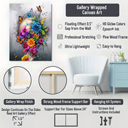 3 Piece Skull Canvas Art – Abstract Minimalist Wall Decor