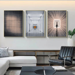 Modern Industrial Abstract Visual Canvas Painting