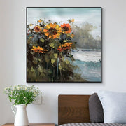 Countryside Sunflower Landscape Canvas Art
