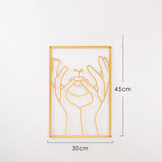 Nordic Style Metal Wall Background Wrought Iron Painting Decoration