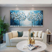 Blue Tree of Life Abstract Canvas Art