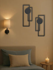 Minimalist Geometric Metal Wall Decor (2 Pcs)