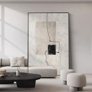 Minimalist Brown Beige Abstract Texture Canvas