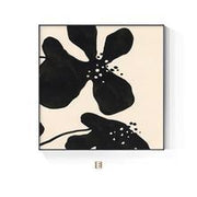 Black White Abstract Orchid Flower Canvas