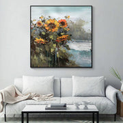 Countryside Sunflower Landscape Canvas Art