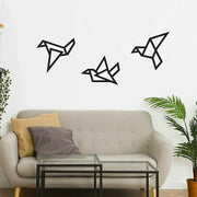Geometric Origami Bird Metal Wall Art