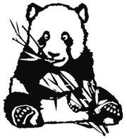 Panda Art Metal Wall Sticker Silhouette Decoration