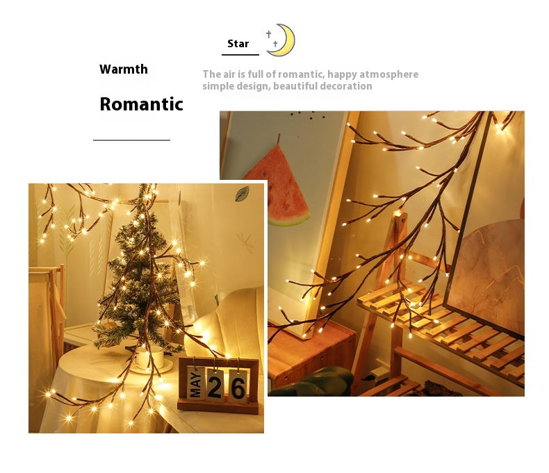Winter Holiday Rattan Glow Light