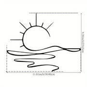 Modern Abstract Sun Line Metal Iron Wall Decor