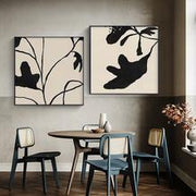 Black White Abstract Orchid Flower Canvas