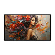 Elegant Woman Back Abstract Canvas Art