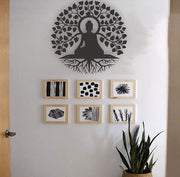 Buddha Statue Tree of Life Metal Wall Hanging Decor