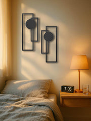 Minimalist Geometric Metal Wall Decor (2 Pcs)
