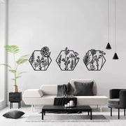 Lotus Living Room Home Wall Hanging Wrought Iron Cutting Mural